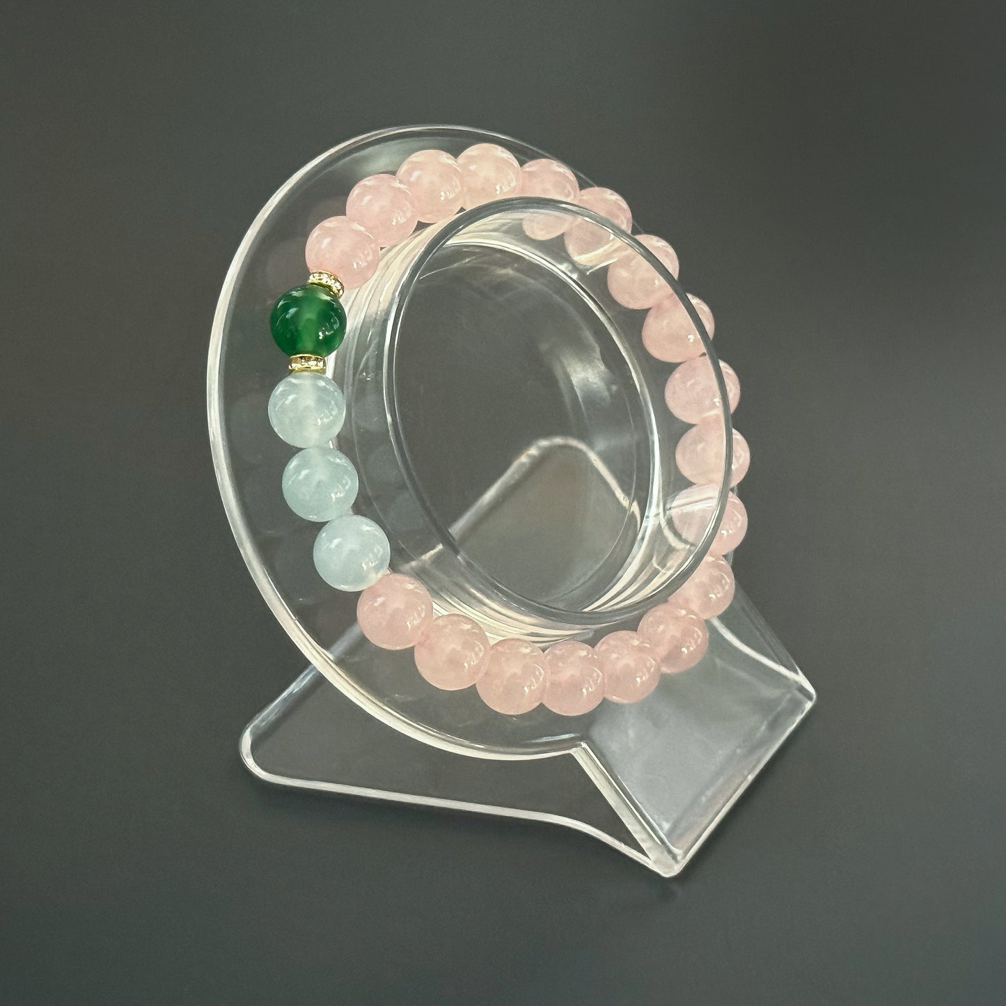 Blush Haze & Azure Jade Bracelet